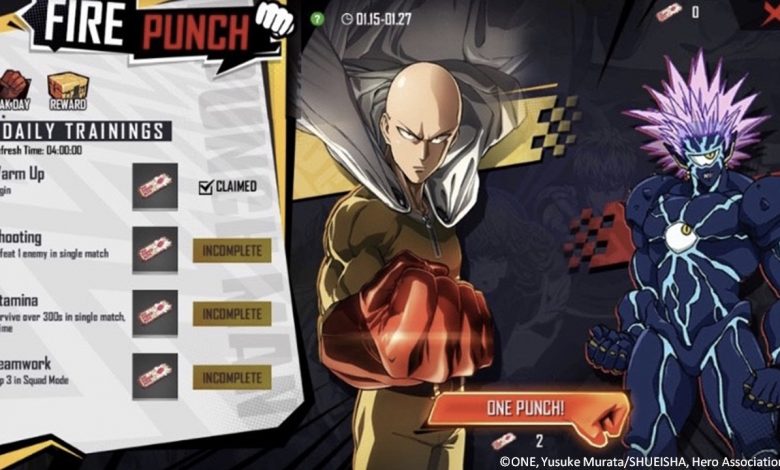 Free Fire e one punch man